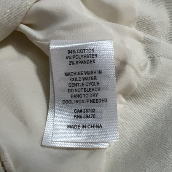 Anthropologie Belle Vere Cream Denim Vest Size S Ivory Boho Country Fitted - Picture 7 of 10